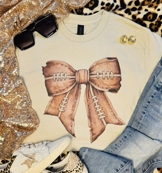 Football Bow Graphic Tee