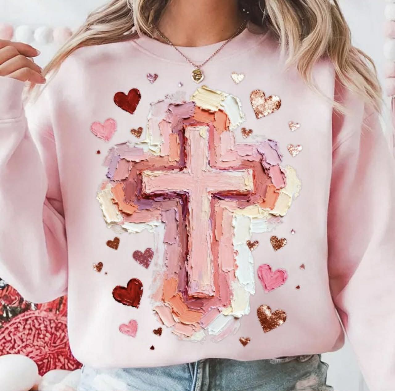 Valentine Cross Graphic Tee